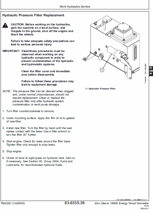 John Deere 1490D Harvester Repair Technical Manual (TM2238) Workshop Guide