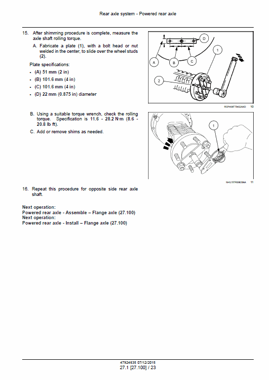 New Holland TS6.110, TS6.120, TS6.125, TS6.140 Tractor Service Manual Workshop Guide