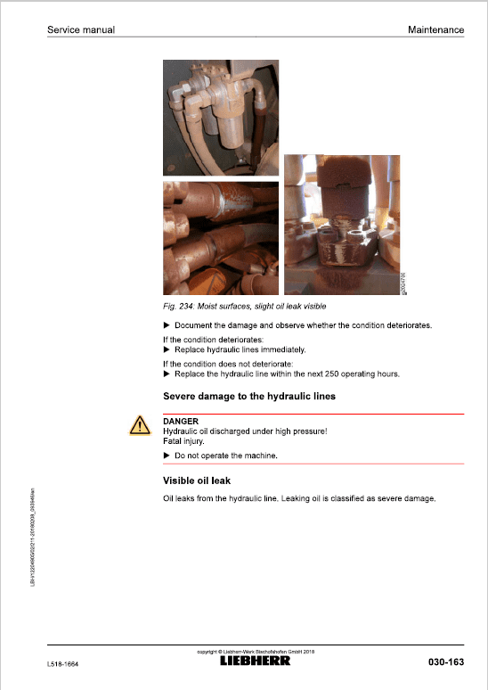Liebherr L518 Type 1664 Wheel Loader Service Manual