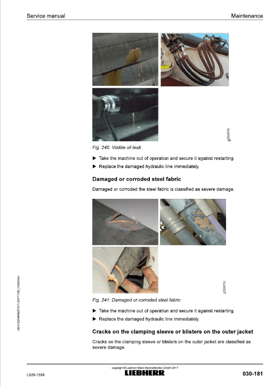 Liebherr L526 Type 1558 Wheel Loader Service Manual