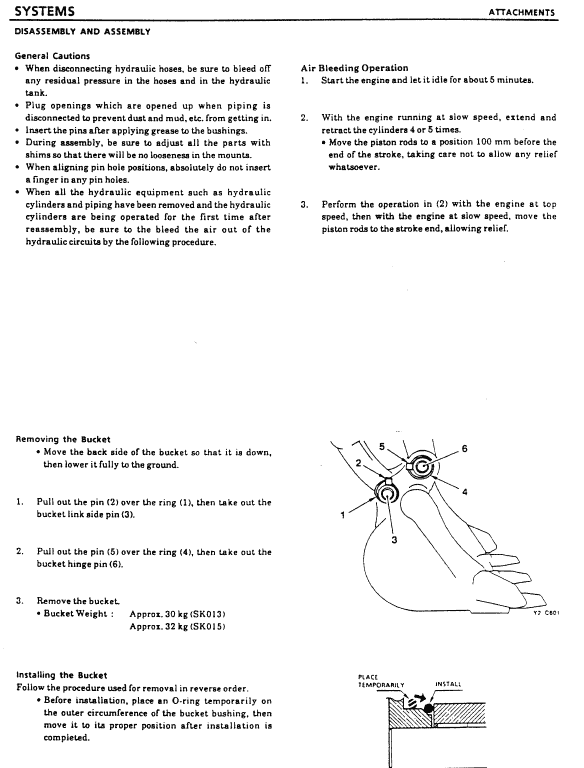 Kobelco SK013 and SK015 Excavator Service Manual Workshop Guide