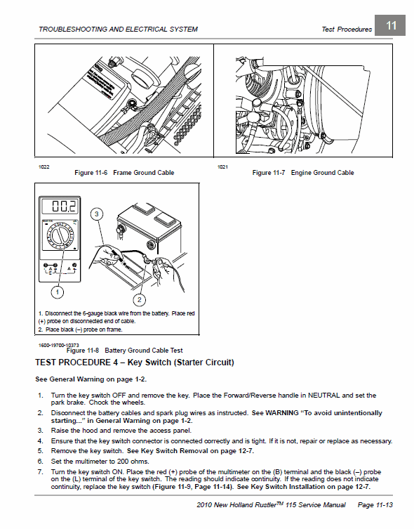 New Holland 115 Rustler Service Manual Workshop Guide