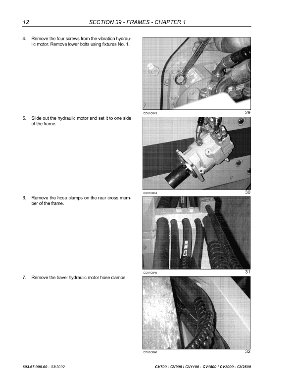 New Holland CV700, CV900, CV1100 Compactor Service Manual Workshop Guide