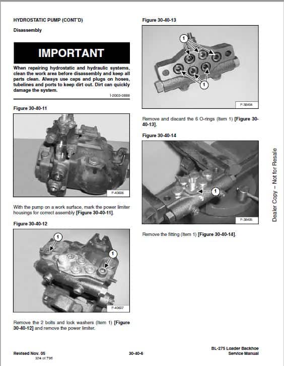Bobcat BL275 Loader Service Repair Manual