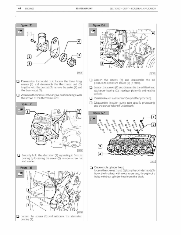 New Holland 445 M2, 445T M2, 668T M2 Engine Service Manual Workshop Guide