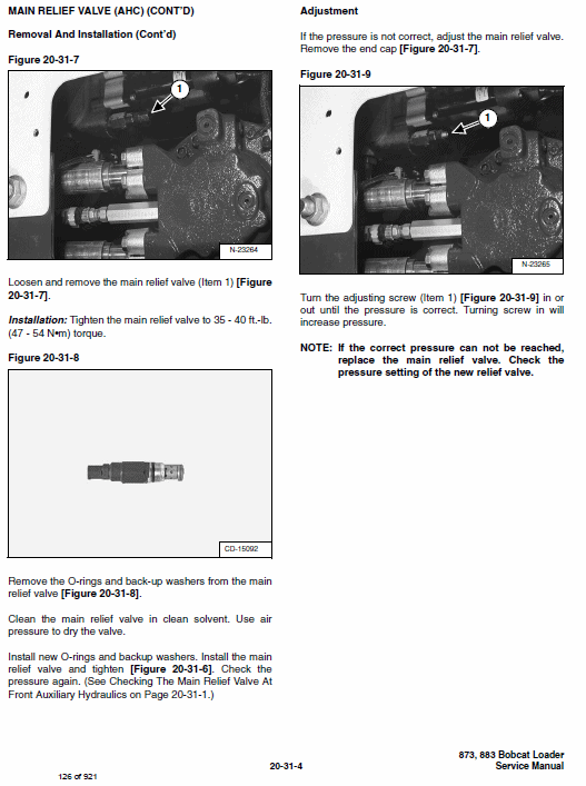 Bobcat 873 and 883 G-Series Skid-Steer Loader Service Manual Workshop Guide