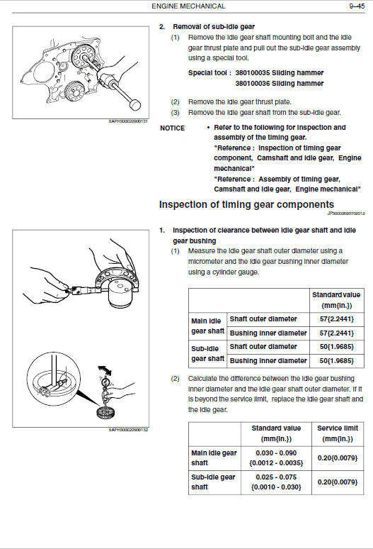 Hino J08E-TM Engine Workshop Service Manual Workshop Guide
