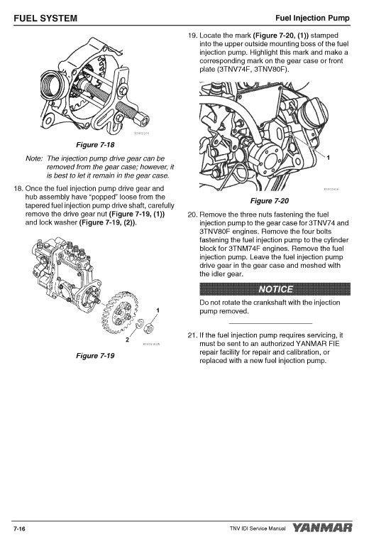 Yanmar 3TNM74F, 3TNV74F, 3TNV80F Engines Repair Service Manual Workshop Guide