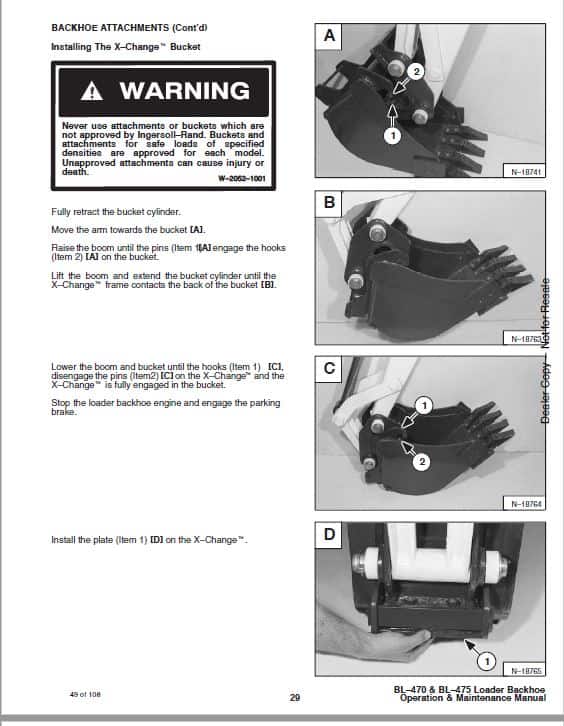 Bobcat BL470, BL475 Loader Service Repair Manual