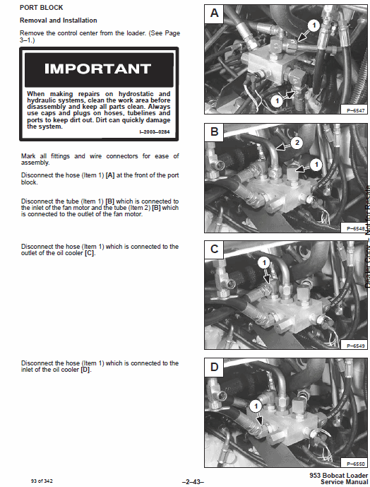 Bobcat 953 Skid-Steer Loader Service Manual Workshop Guide