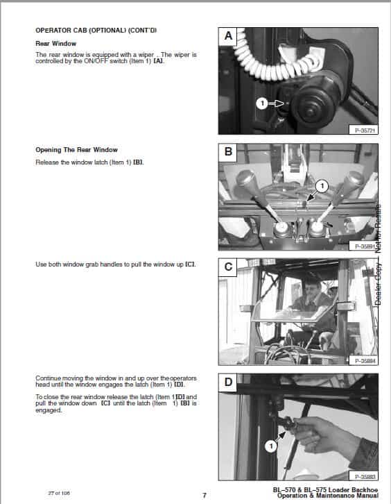 Bobcat BL570, BL575 Loader Service Repair Manual