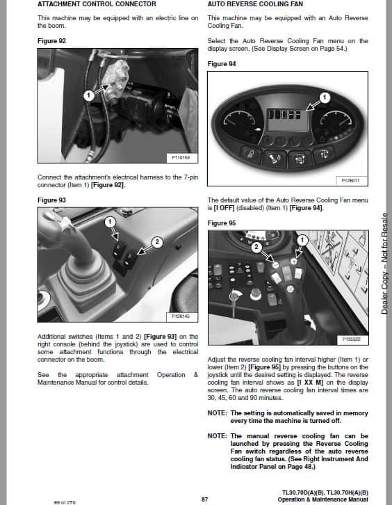 Bobcat TL30.70 versaHANDLER Telecospic Service Repair Manual