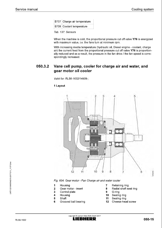 Liebherr RL 56 Pipe Layer Dozer Service Manual
