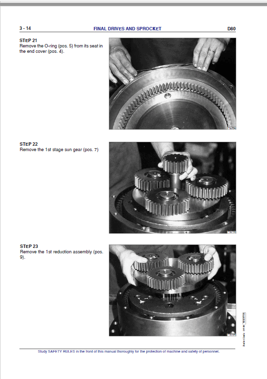 Fiat Hitachi D80 Crawler Dozer Repair Service Manual