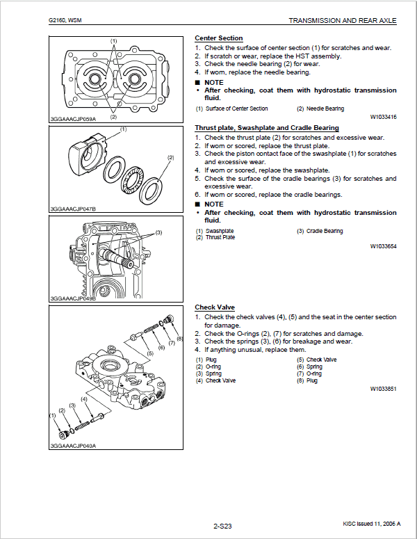 Kubota G2160, G2160-R48S, G2460G Mower Workshop Service Manual