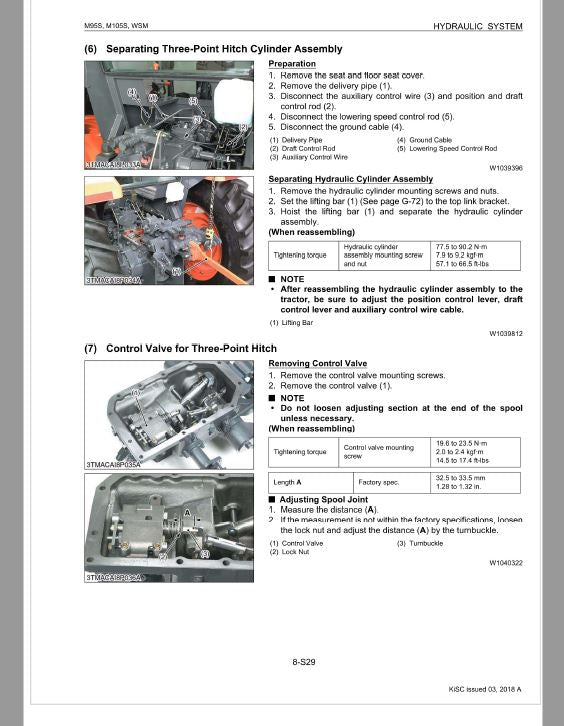 Kubota M95S, M105S Tractor Workshop Service Repair Manual