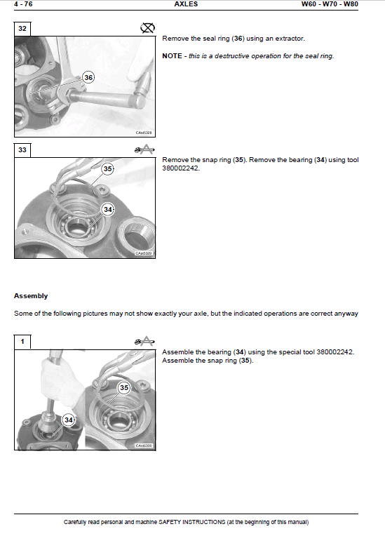New Holland W80 Wheeled Loader Service Manual Workshop Guide