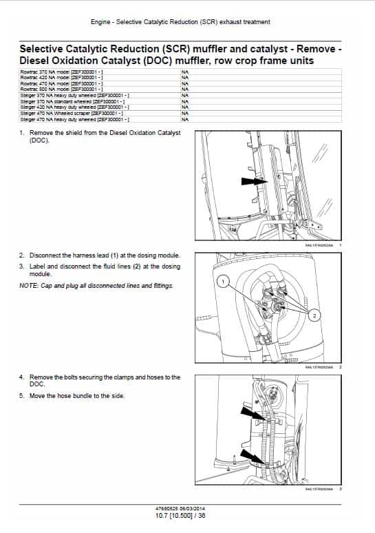 Case 370, 420, 470, 500 Rowtrac Tractor Service Manual