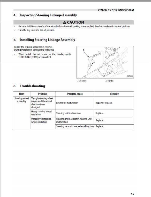 Mitsubishi FB13PNT, FB15PNT, FB16PNT, FB16CPNT Forklift Service Manual