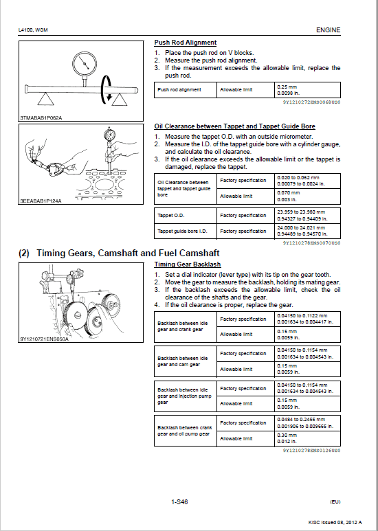Kubota L4100 Tractor Service Manual