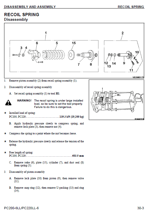 Komatsu PC200LL-6 PC220LL-6 Excavator Service Manual Workshop Guide