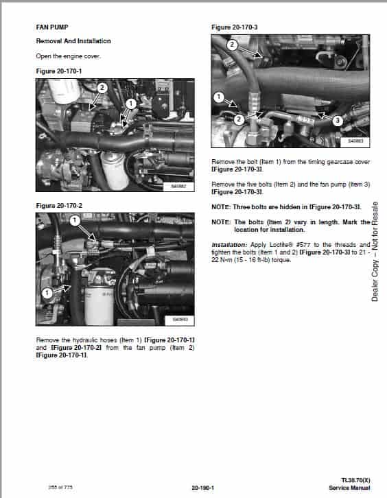 Bobcat TL38.70, TL38.70X versaHANDLER Telescopic Service Repair Manual