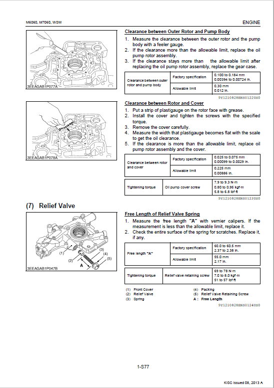 Kubota M6060, M7060 Tractor Service Manual