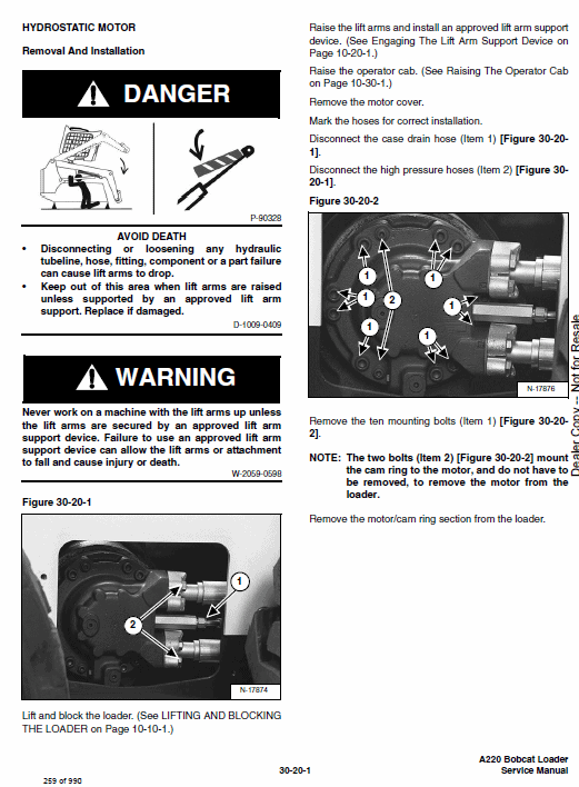 Bobcat A220 Skid-Steer Loader Service Manual Workshop Guide