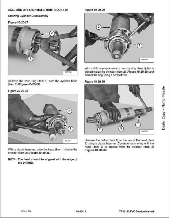 Bobcat TR38160, TR38160 EVO versaHANDLER Telescopic Service Repair Manual