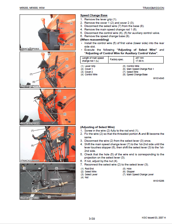 Kubota ME8200, ME9000 Tractor Workshop Service Manual