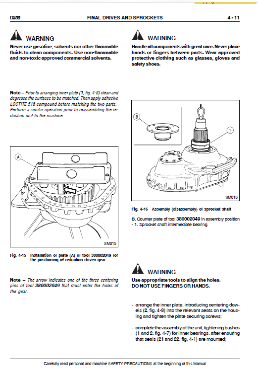 New Holland D255 Bulldozer Dozer Service Manual Workshop Guide