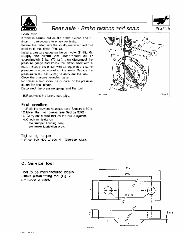 White 8310, 8410 Tractor Service Manual Workshop Guide