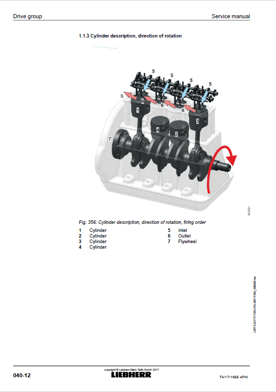 Liebherr T41-7 Telescopic Handler Service Manual