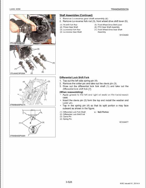 Kubota L4400, L4400HST, L4400, L4400HSTHST Tractor Workshop Repair Manual