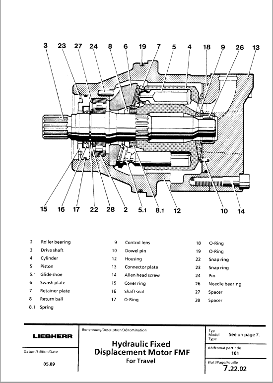 Liebherr R900, R902, R912, R922, R932, R942 Litronic Excavator Service Manual