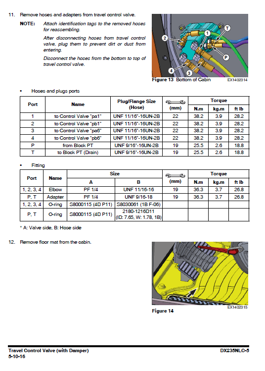 Doosan DX235NLC-5 Excavator Service Manual Workshop Guide