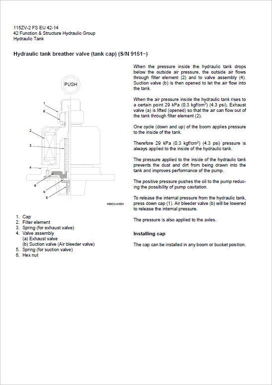 Kawasaki 115ZV-2 Wheel Loader Service Manual