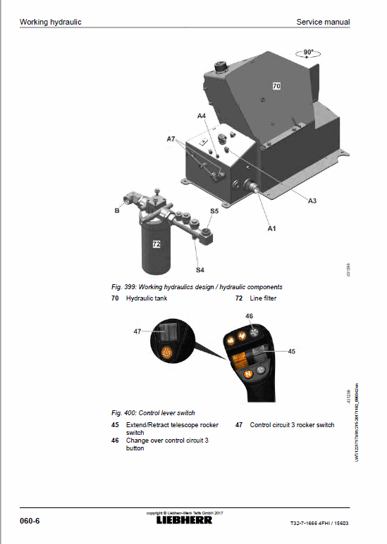 Liebherr T32-7 Telescopic Handler Service Manual