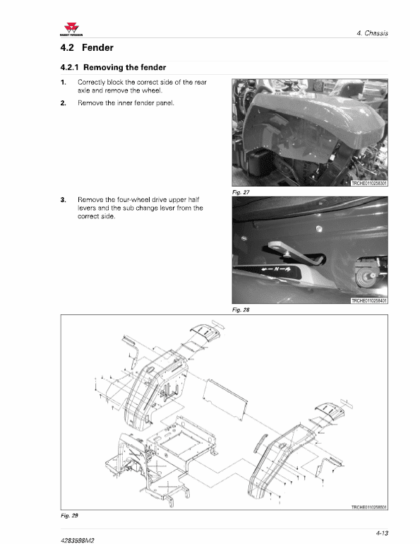 Massey Ferguson 4607M, 4609M, 4610M, 4610M HC Tractor Service Manual Workshop Guide