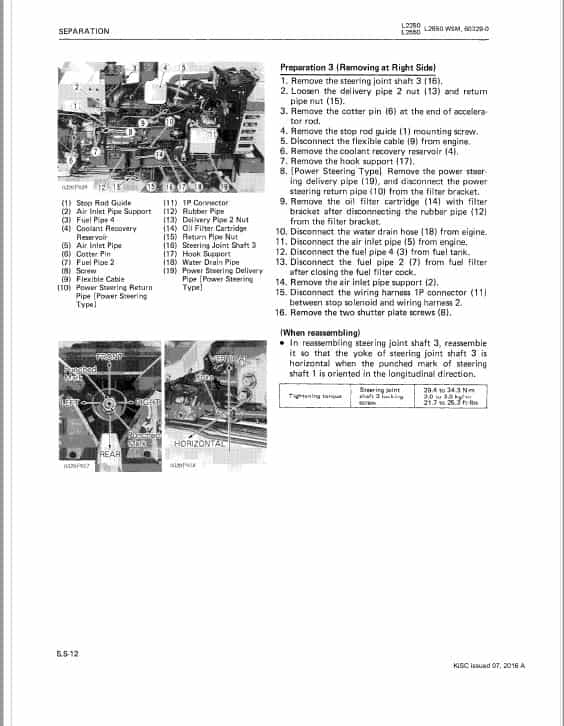 Kubota L2250, L2550 GST, L28250 GST, L3250 Tractor Workshop Repair Manual