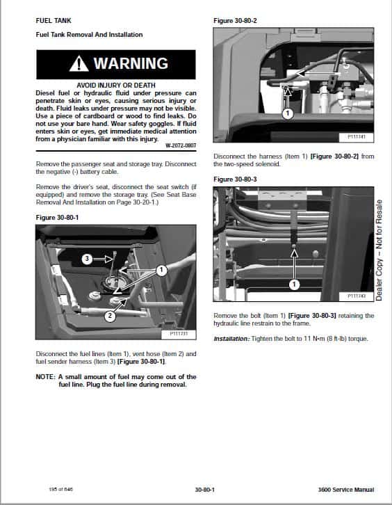 Bobcat 3600 Toolcat Utility Vehicle Service Repair Manual