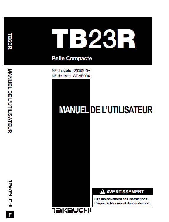 Takeuchi TB23R Excavator Parts Manual Workshop Guide
