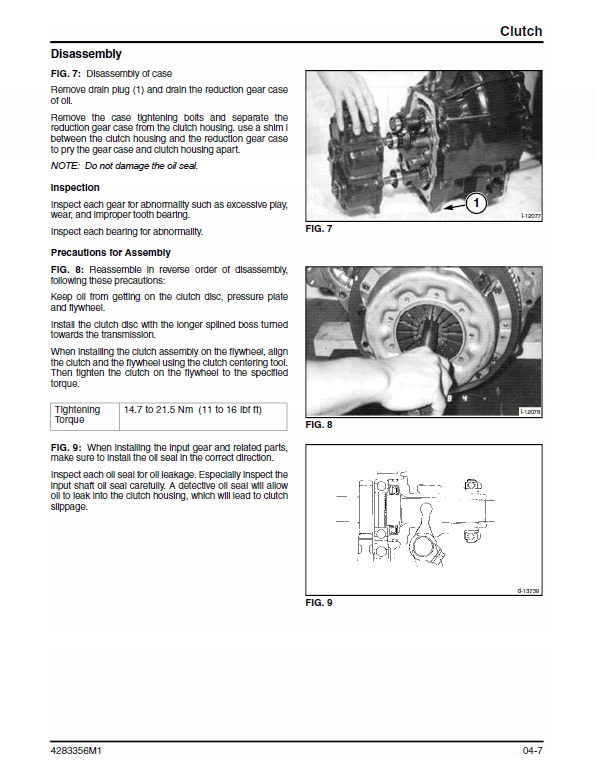 Massey Ferguson FC33 Front Mower Service Manual Workshop Guide