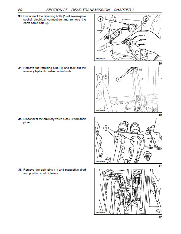New Holland TD75D, TD95D, TD95D HC Tractor Service Manual Workshop Guide