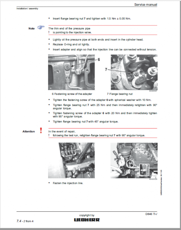 Liebherr D846 Ti Engine Service Manual