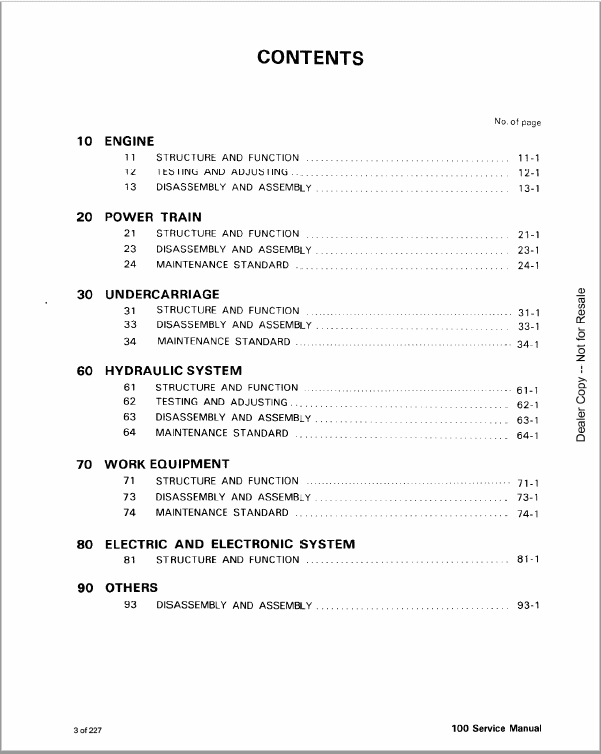 Bobcat X100 Excavator Service Manual Workshop Guide