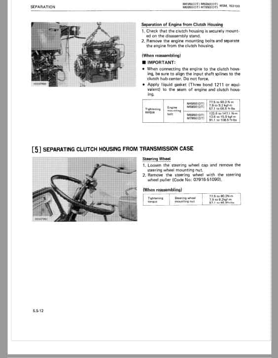 Kubota M4950, M5950, M6950, M7950 Tractor Workshop Service Repair Manual