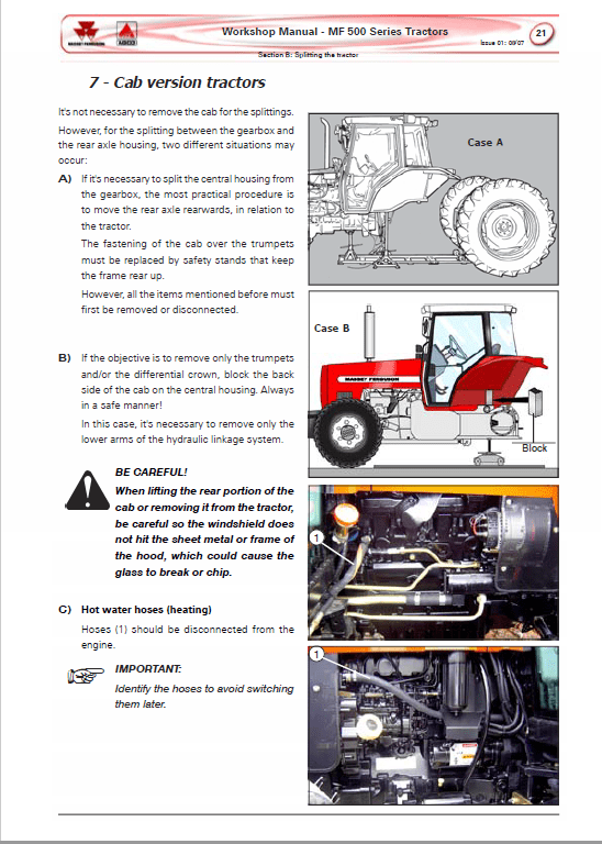 Massey Ferguson 573, 583, 593, 596 Tractor Service Manual Workshop Guide