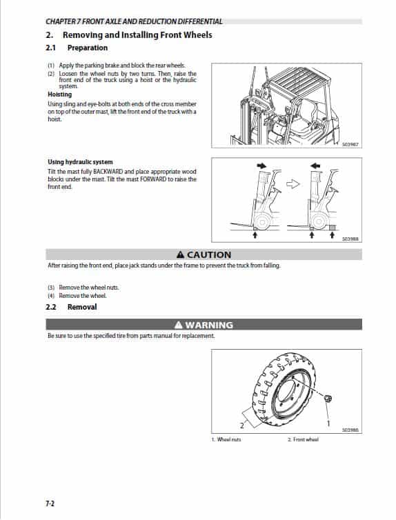 CAT C4000, C5000, C5500, C6000, C6500 Lift Truck Service Manual