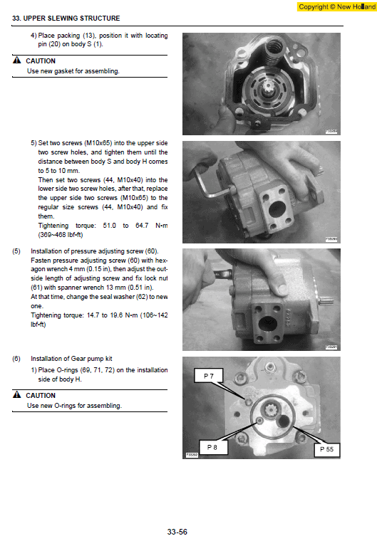 New Holland E18SR Mini Excavator Repair Service Manual Workshop Guide